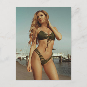 Beautiful  bikini girl postcard