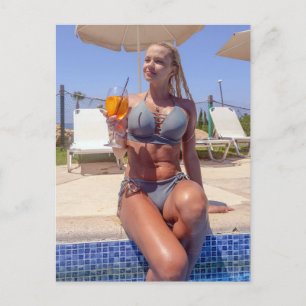 Beautiful Bikini Model Photo  postcard