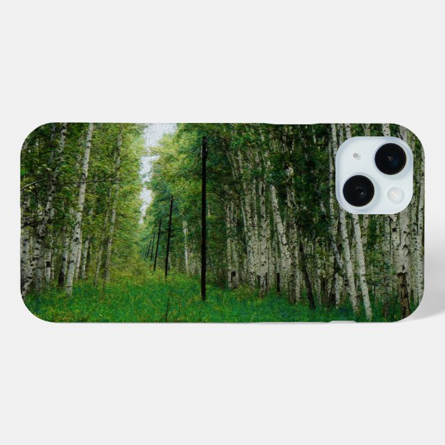 Beautiful Birch Tree Forest Art Case-Mate iPhone Case (Back (Horizontal))