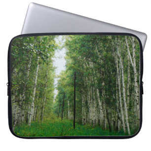 Beautiful Birch Tree Forest Art Laptop Sleeve