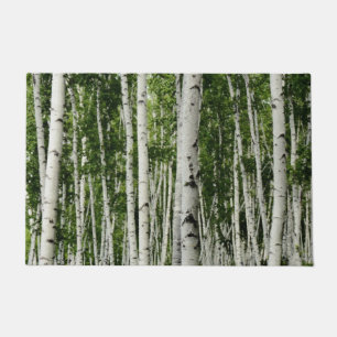 Beautiful Birch Tree Forest Doormat