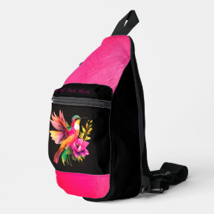 Beautiful Bird and Flowers Pattern,Modern Trendy Sling Bag