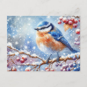 Beautiful Bird and Winter Landscape 7 Postcard