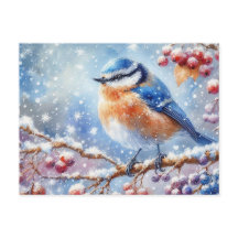 Beautiful Bird and Winter Landscape 7