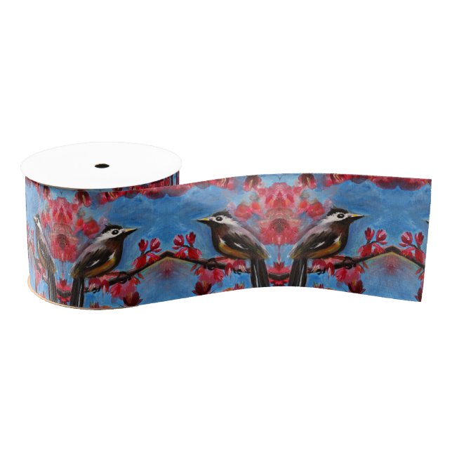 Beautiful Bird Art Grosgrain Ribbon (Spool)