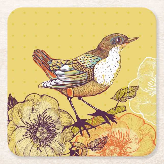 Beautiful Bird Coaster Set (Front)