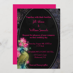 Beautiful Bird Elegance Wedding Invitation