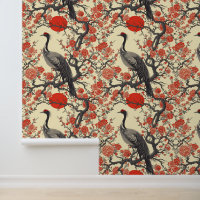Beautiful Bird Plants Red Black Asian