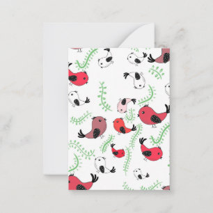 Beautiful bird themed design, patterned  card