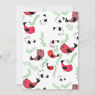 Beautiful bird themed design, patterned invitation