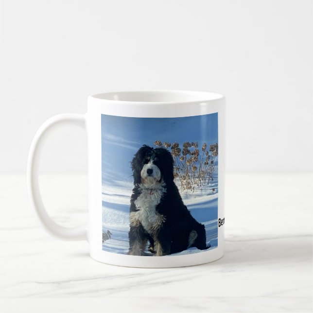 Beautiful Birdie the Bernedoodle Coffee Mug (Left)