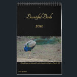 Beautiful Birds Nature Photography Birders 2025 Calendar<br><div class="desc">A beautiful, colourful, custom, full year, home office school shop business wall calendar, featuring strikingly beautiful photographs of wild birds in their habitat. The birds featured include rusty cheeked scimitar babbler, eurasian collared dove, golden-fronted leafbirds, great blue heron, Indian jungle myna, Indian pond heron, white-throated kingfisher, rose-ringed parakeet, spotted dove,...</div>