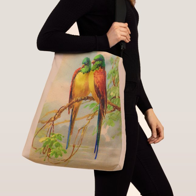 beautiful birds print crossbody bag (Close Up)
