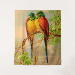 beautiful birds print tapestry