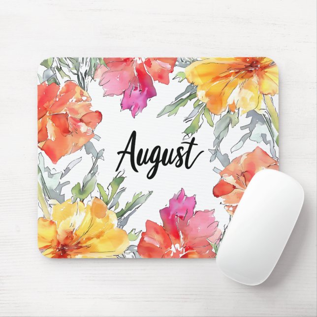 Beautiful Birth Month Flowers/August Mouse Pad (With Mouse)