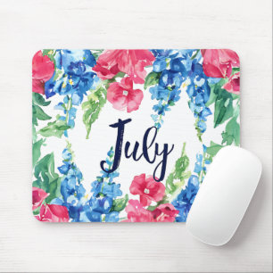 Beautiful Birth Month Flowers/July Mouse Pad
