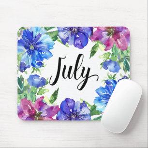 Beautiful Birth Month Flowers/July Mouse Pad