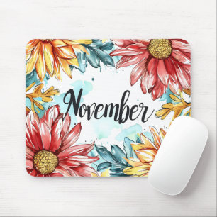 Beautiful Birth Month Flowers/November Mouse Pad