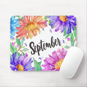 Beautiful Birth Month Flowers/September Mouse Pad