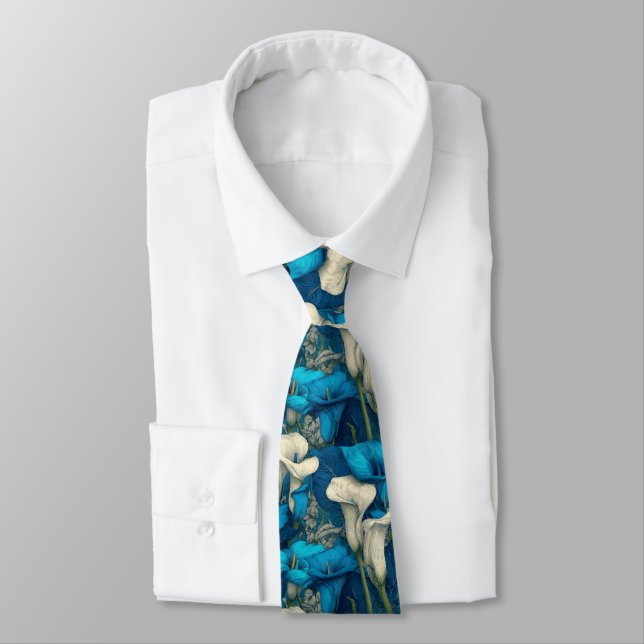 Beautiful Birthday Gifts For Men Calla Lilies Flow Tie (Tied)