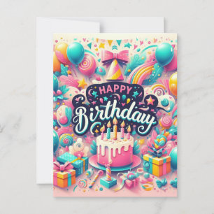 Beautiful Birthday postcard