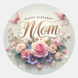 Beautiful birthday sticker for mum
