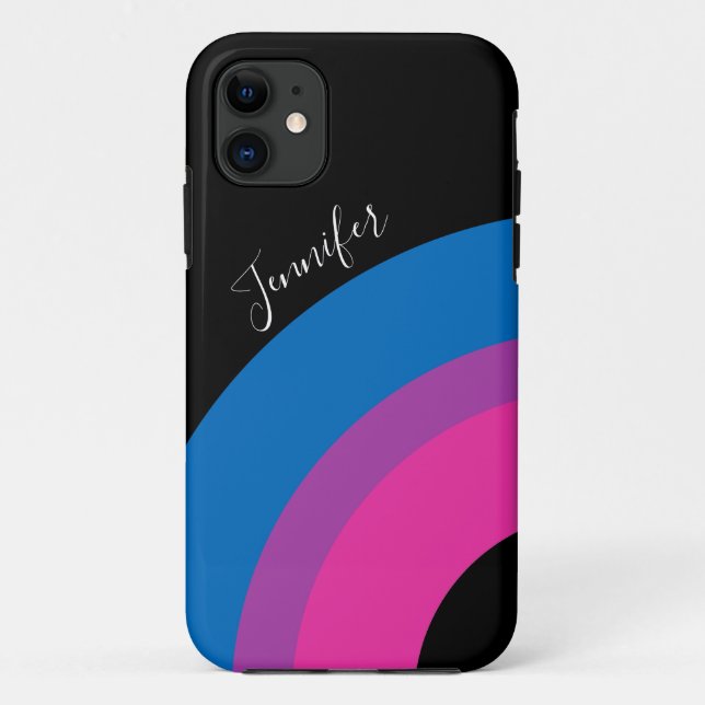 Beautiful Bisexual Pride Flag Cute Custom Case-Mate iPhone Case (Back)