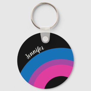 Beautiful Bisexual Pride Flag Cute Custom Key Ring