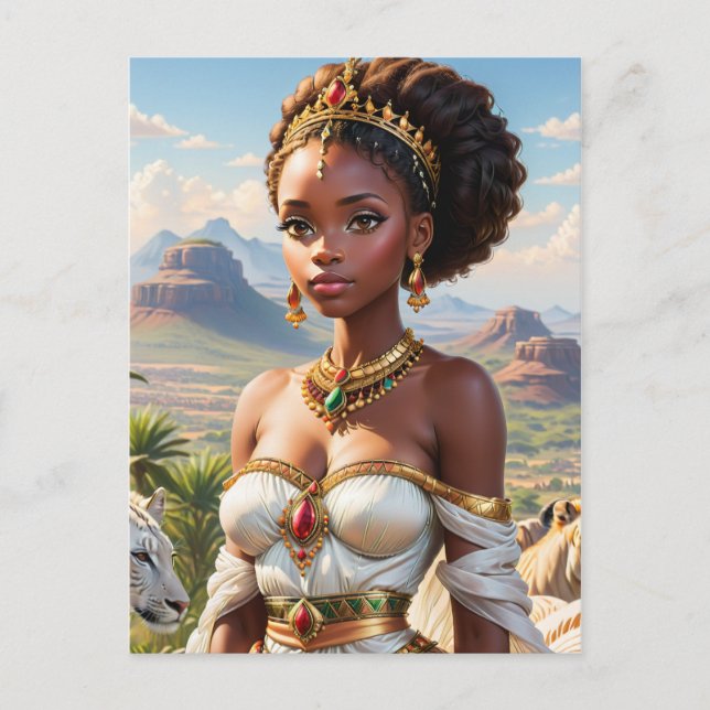 Beautiful Black African Princess Postcard (Front)
