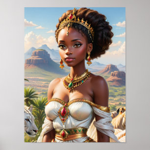 Beautiful Black African Princess Poster