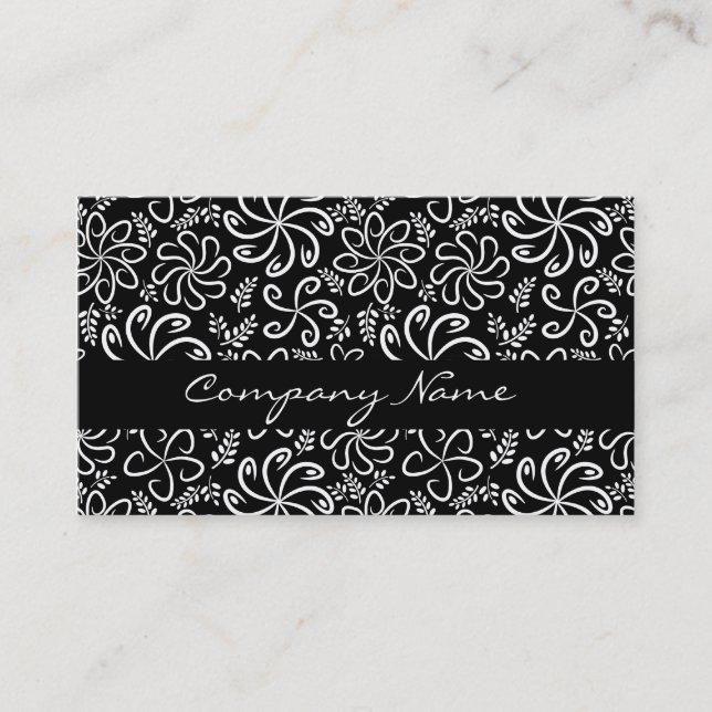 Beautiful black and white Business Card (Front)