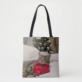 Beautiful Black and White Cat Tote Bag