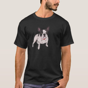 Beautiful Black and white French Bulldog on Grass T-Shirt