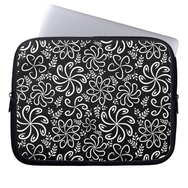 Beautiful black and white  Laptop Sleeve (Front)
