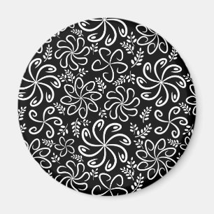 Beautiful black and white magnet