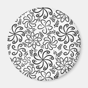 Beautiful black and white magnet