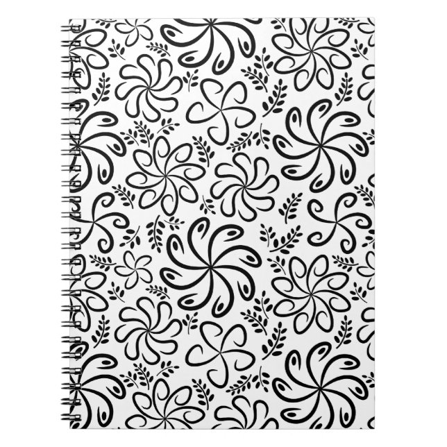 Beautiful black and white  Notebook (Front)