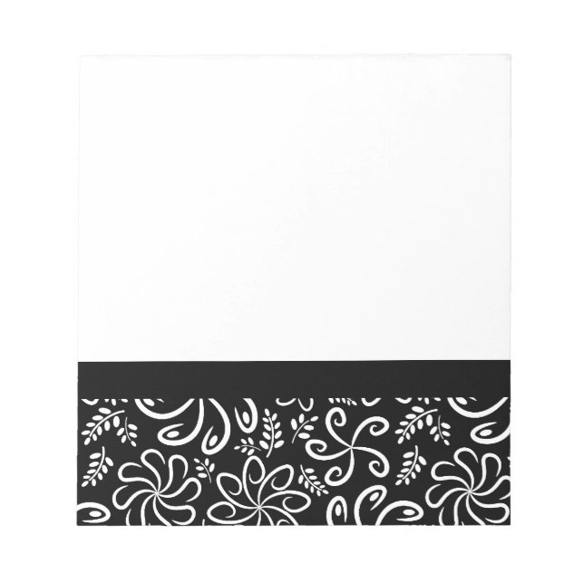 Beautiful black and white Notebook Notepad (Front)