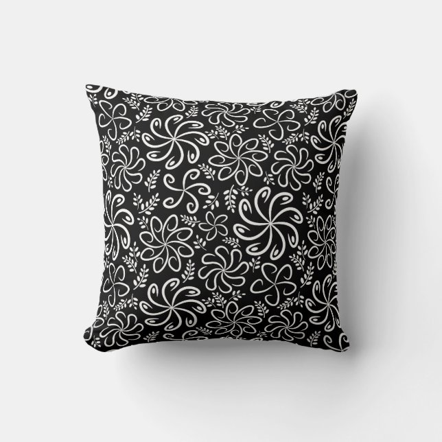 Beautiful black and white Pillow (Front)