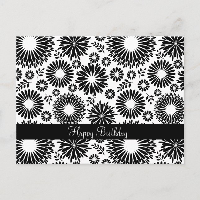 Beautiful black and white Postcard (Front)