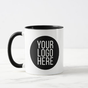 beautiful black and white your logo here mug