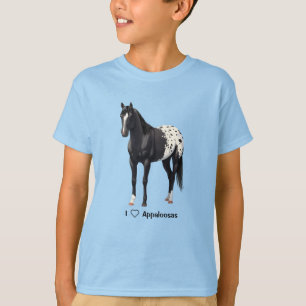 Beautiful Black Appaloosa Quarter Horse Stallion T-Shirt