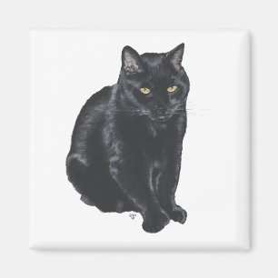 Beautiful Black Cat Magnet