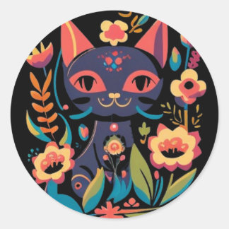 Beautiful Black Cat Sticker