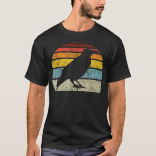 Beautiful Black Crow Raven Bird Silhouette T-Shirt