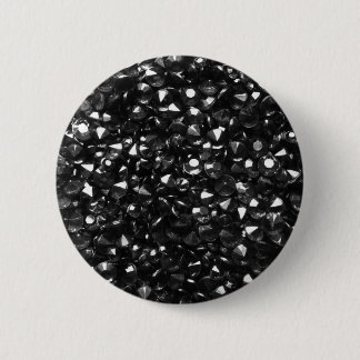 Beautiful Black Crystals Round Button