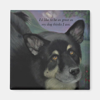 Beautiful Black Dog Eyes Magnet
