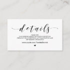 Beautiful, Black font,  Wedding Website Details