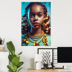 Beautiful black girl, Black-History-Month Heritage Poster