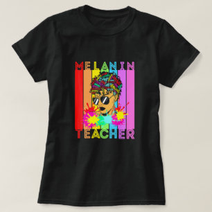 Beautiful Black Girl Magic Melanin Poppin School T T-Shirt